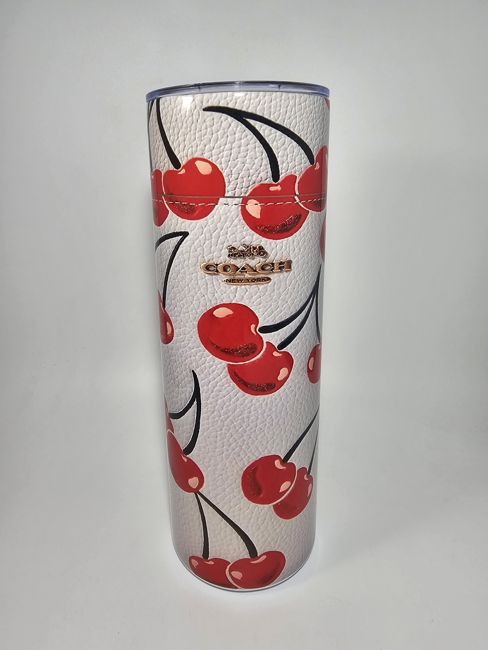 Coach White Cherry Print 20oz Tumbler